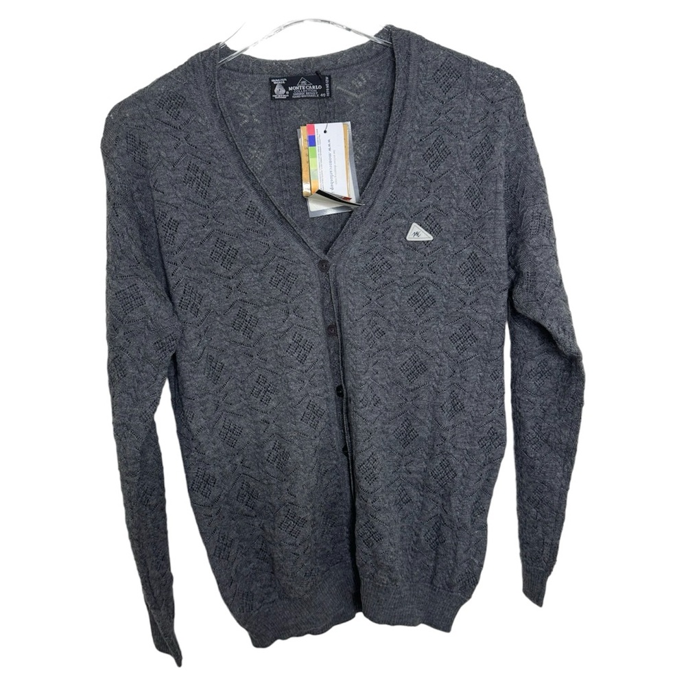 Monte Carlo Collection Woman’s Pure Wool Button Cardigan Sweater Large (40) NEW